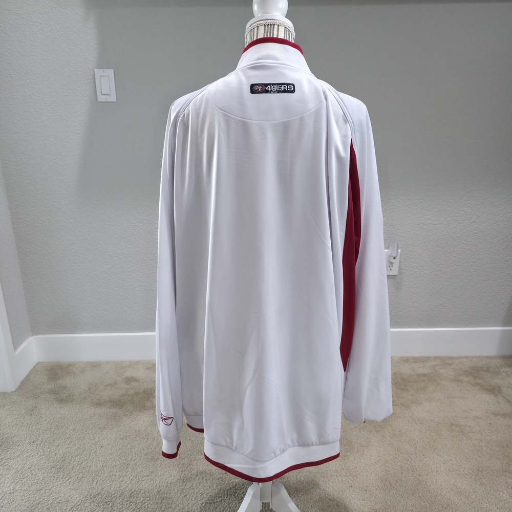 Reebok SF 49ers White and Red Team Apparel Jacket - Picture 4 of 8